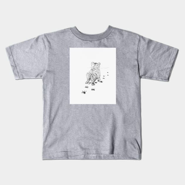 Following the Footsteps Kids T-Shirt by Art is Sandy
